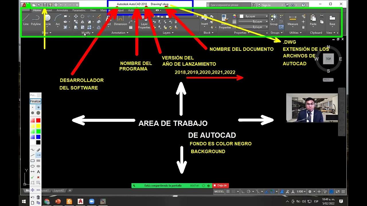 CONOCIENDO LA INTERFAZ DE AUTOCAD YouTube
