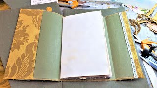 How to Make A Fabric Covered Junk Journal from A File Folder!  Ready to Play?! The Paper Outpost! :) screenshot 5