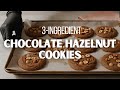 3-Ingredient Chocolate Cookies with Crunchy Hazelnuts | Ready in 12 Minutes #cookies #baking
