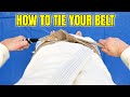 How to tie your jiu jitsu belt pov