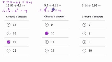 Estimating adding decimals