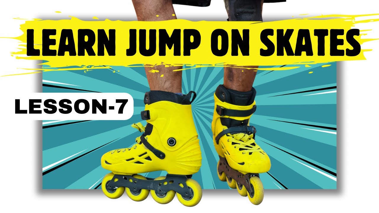 learn Jump on Inline Skates in Hindi - Lesson 7 | स्केटिंग पर जंप सीखें || Beginner skating lesson 