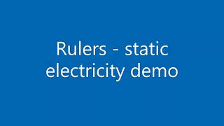 Comb and ruler   static electricity