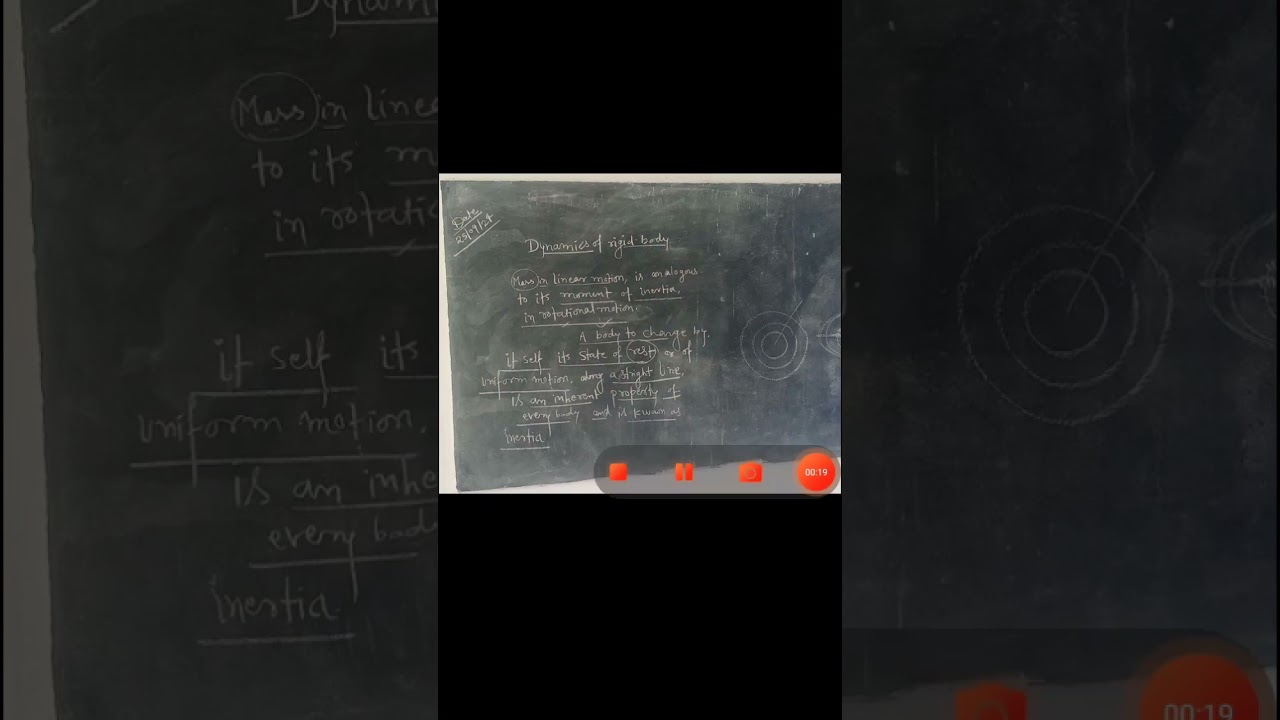 Dynamic Of Rigid Body|| Inertia BSC Physics 