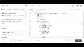 Majority Element II | Leetcode | Python | Striver SDE sheet | Solution | Code Profile