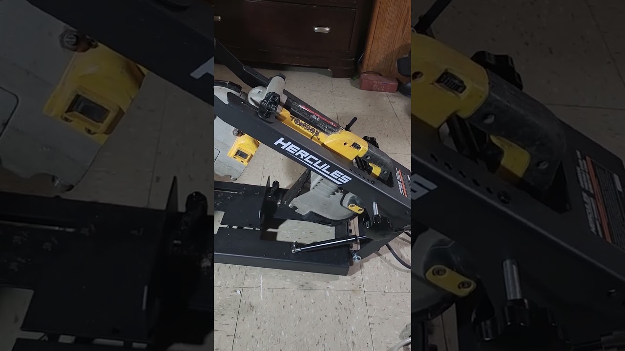 HARBOR FREIGHT HERCULES BANDSAW STAND on my CORDED DEWALT...sweettttt!!!!