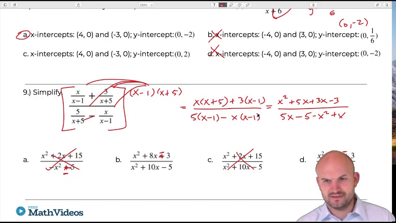3.) Rational Functions Quiz #1 - YouTube
