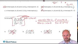 3.) Rational Functions Quiz #1