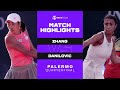 Shuai zhang vs olga danilovic  2021 palermo quarterfinal  wta match highlights