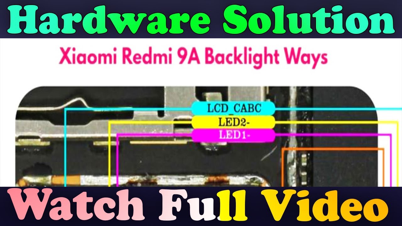 Xiaomi Redmi 9A Display Light Problem Repair Jumper Ways Repair