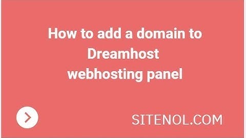 Adding domain name using DreamHost panel