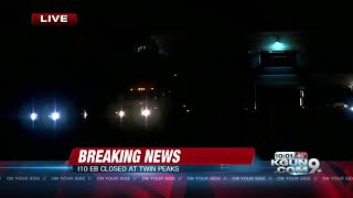 Fatal crash closes I-10 eastbound at Twin Peaks Rd