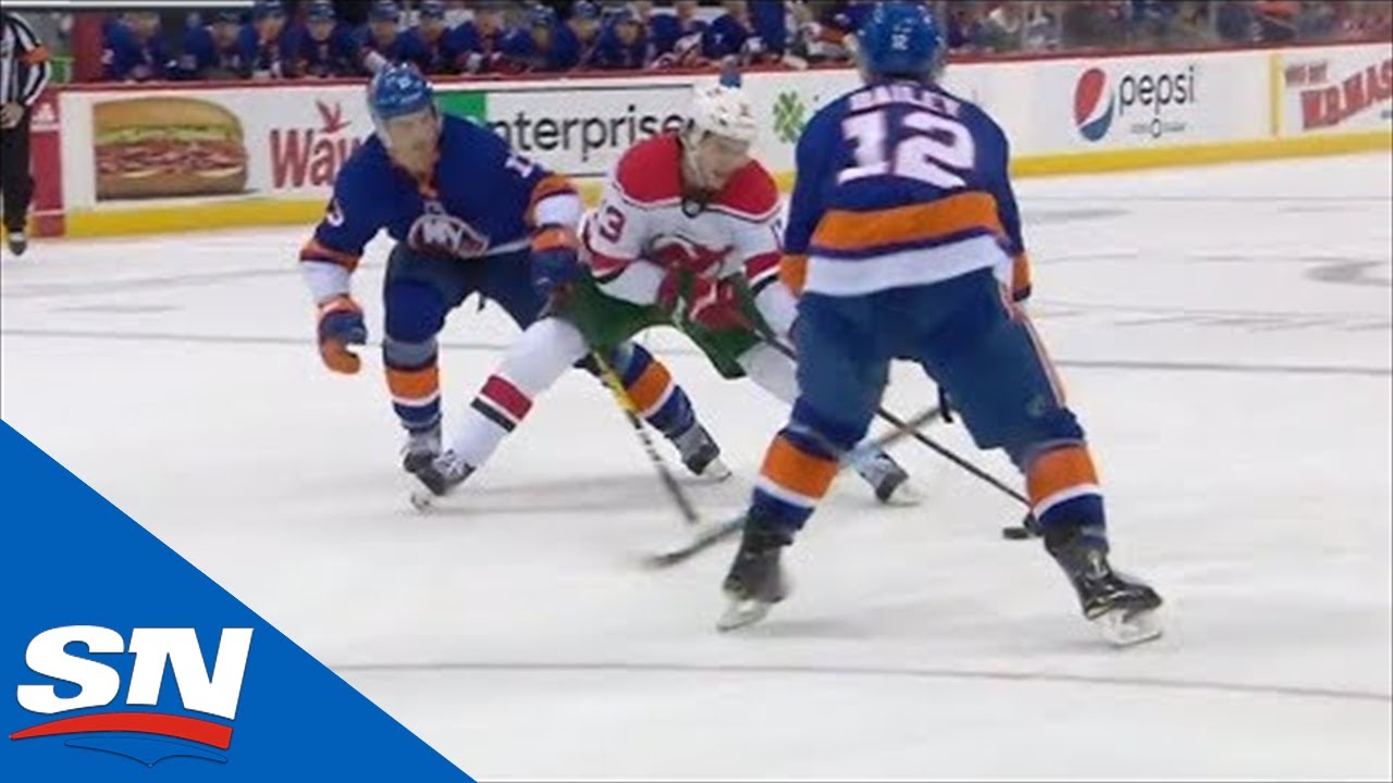 Nico Hischier Skates Around Islanders Then Goes Backhand To Score