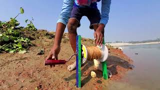 Amazing Unique Hook Fishing Technique Form River | Village Boy Hunting Monster Fish By Hook#fish