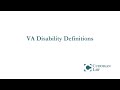 VA Disability Definitions