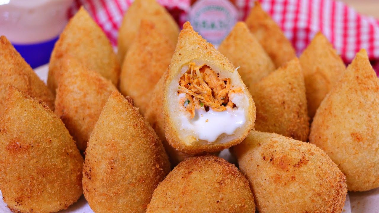 COXINHAS DOURADAS PERFEITAS | MASSA CREMOSA CASQUINHA CROCANTE
