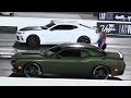 Dodge Challenger Vs Camaro SS Muscle Cars Drag Racing 