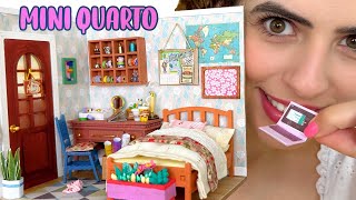 TESTANDO UM KIT MINIATURA! MINI QUARTO DE ADOLESCENTE ARTISTA! Paula Stephania