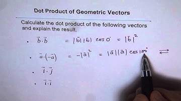 Dot Product parallel Perpendicular Vectors - EDEXCEL - GCSE