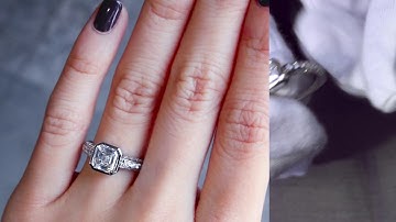 F&B Showcase: Ashley Forever ONE 6.5mm Asscher w/ Bezel Set Diamond Euro Shank