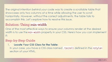 How to Fix Column Width Adjustment Issues in HTML Tables
