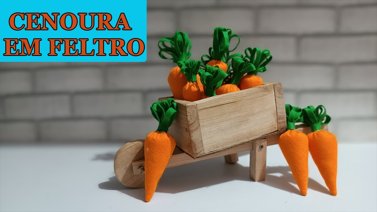 Como Fazer Cenouras de Feltro |  Cenouras de Feltro Fácil de fazer