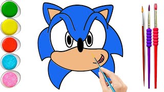 How to Draw Sonic drawing coloring for kids