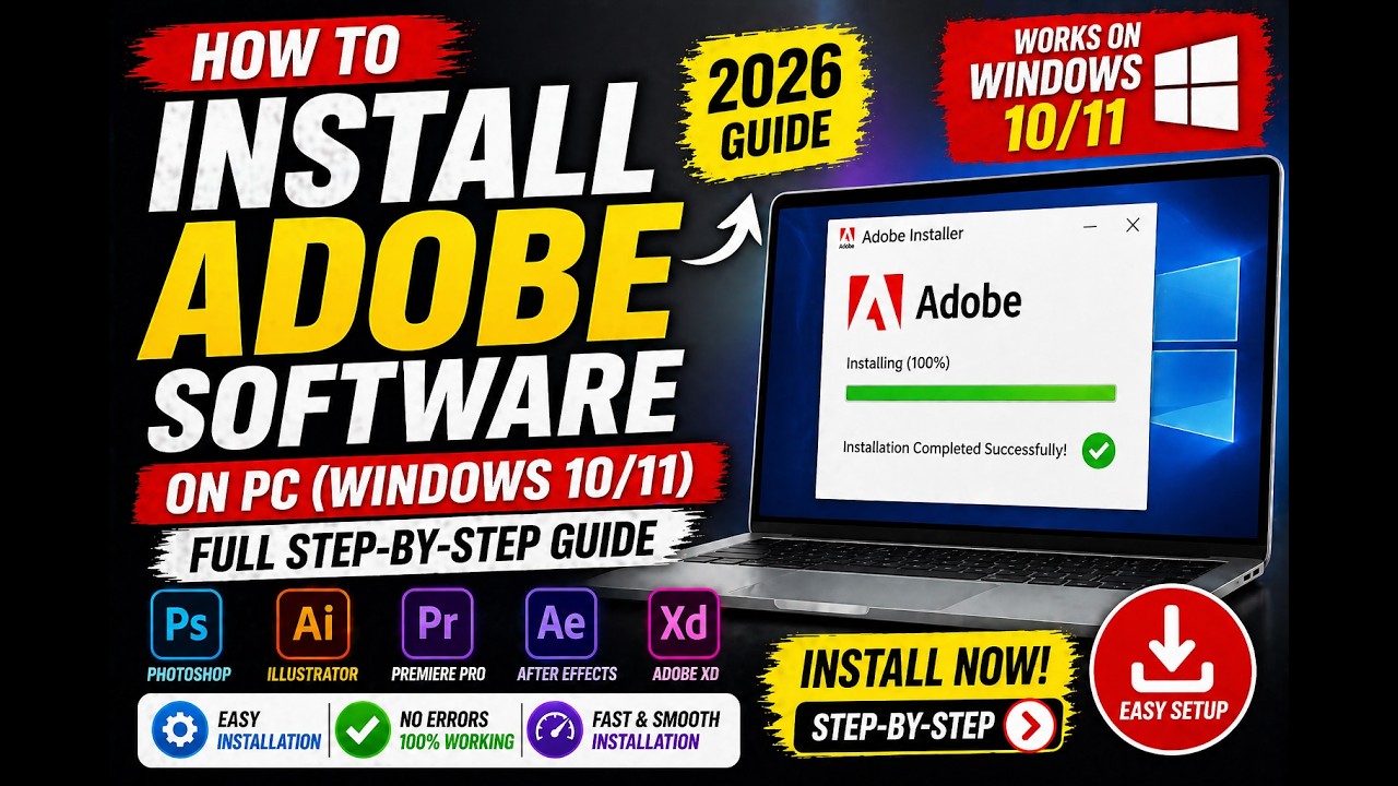How to Install Adobe Software on PC (Windows 10/11) | Full Step-by-Step ...