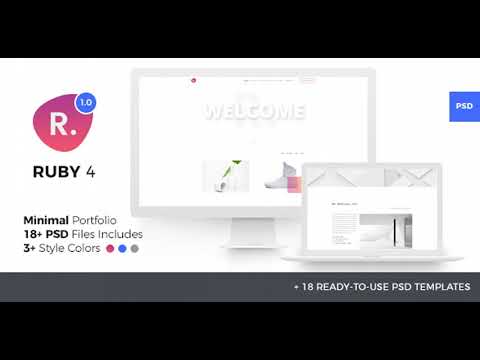 Ruby Four - Minimal Creative Portfolio PSD Template | Themeforest Website Templates and Themes