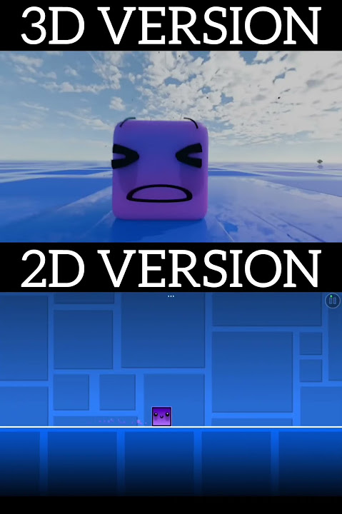 3D Version VS 2D Version in Geometry Dash! #geometrydash #gd #dimagd2