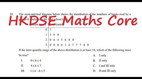 [[我有數要問]] HKDSE Maths Students Q20251204|| Statistics|| IQR|| HKDSE Maths