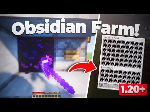 ✅ How to Make an Infinite Obsidian Generator 1.20 & 1.20.1 [Java/Bedrock] 👍 Best Semi-Automatic Farm