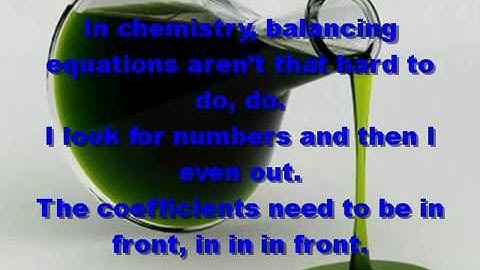 Balancing Equations music video for chemistry with three amazing people