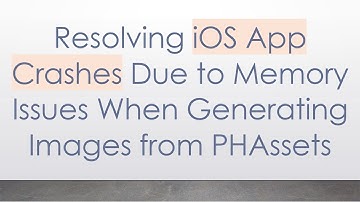 Resolving iOS App Crashes Due to Memory Issues When Generating Images from PHAssets