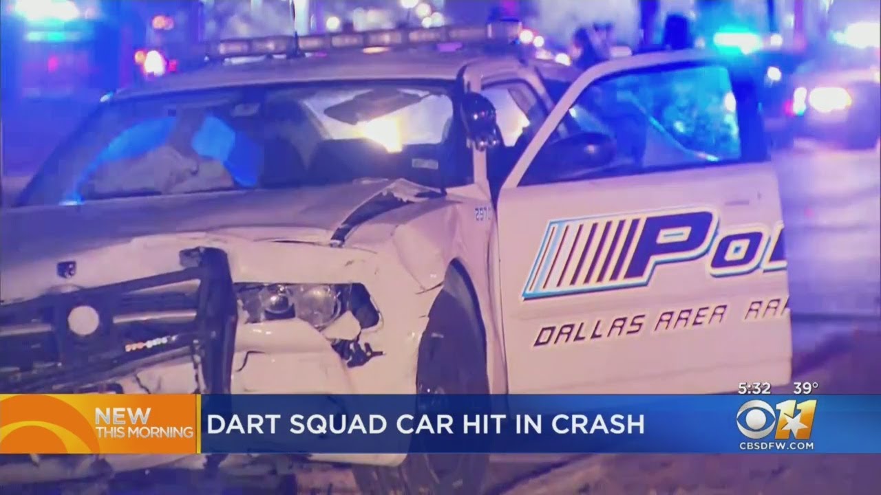 DART Police Officer Injured After DWI Suspect Hits Car - YouTube