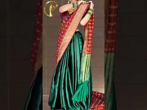 Traditional Half Saree Draping For Bridal | Half Saree Style With A Lehenga For Wedding