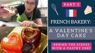 French bakery: Making a Valentine's Day cake with a pastry chef in France