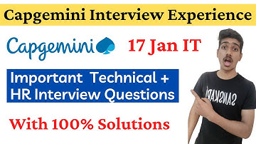 Latest Capgemini Interview Experience | Capgemini Technical + HR Interview Questions and Answers