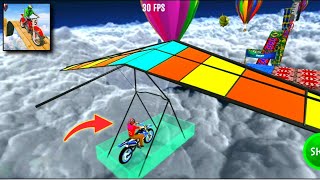 Stunt Bike 3D Race Game 🏍️ Gameplay Android iOS (SKY Mode - level 7) screenshot 5