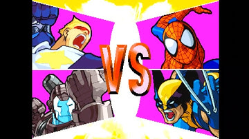 spiderman and wolverine vs war machine and captain commando