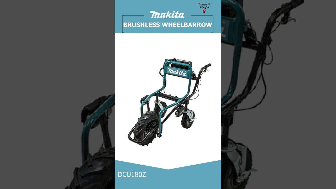 Makita DCU180Z Brushless Wheelbarrow, 250 W, 18 V, Blue - YouTube