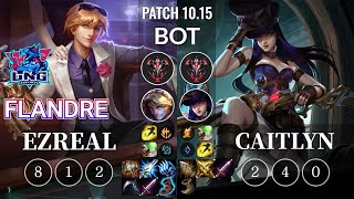 LNG Flandre Ezreal vs Caitlyn Bot - KR Patch 10.15