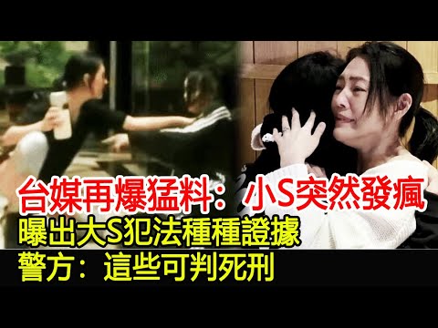 台媒再爆猛料：小S突然發瘋！曝出大S犯法種種證據，警方：這些可判死刑︱大S︱小S︱黃子佼#尚藝娛樂