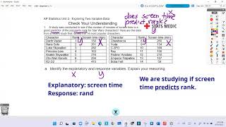 AP Stats - Correlation and Scatterplots - U2D1(3.1) - YouTube