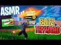 ASMR Gaming 😴 Fortnite Blitz Tryhard Win Relaxing Gum Chewing 🎮🎧 Controller Sounds + Whispering 💤