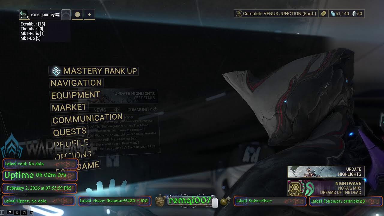 Lets Play Warframe W/ RemQi! I am live!