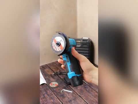 Акумуляторна болгарка 76 мм + 2 акумулятори 12V   Міні болгарка  Електроболгарка в кейсі швидка відправка, відео 1