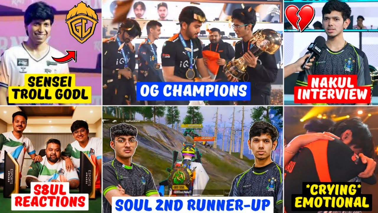OG CHAMPIONS🏆 SOUL 2ND RUNNER-UP🥉 Sensei Troll GodL😂 Nakul Interview✅ Crying💔 S8UL Reaction🚀
