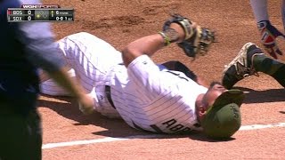 BOS@CHW: Abreu records out and slides into Pedroia