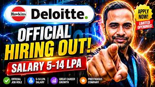 Deloitte & Hawkins  Hiring | BTech/MCA/BSC/MBA | Batch 2027-2024